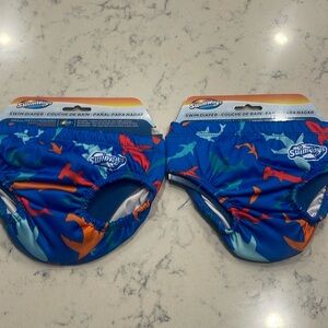 Swimways Swim Diaper sharks reusable lot of 2